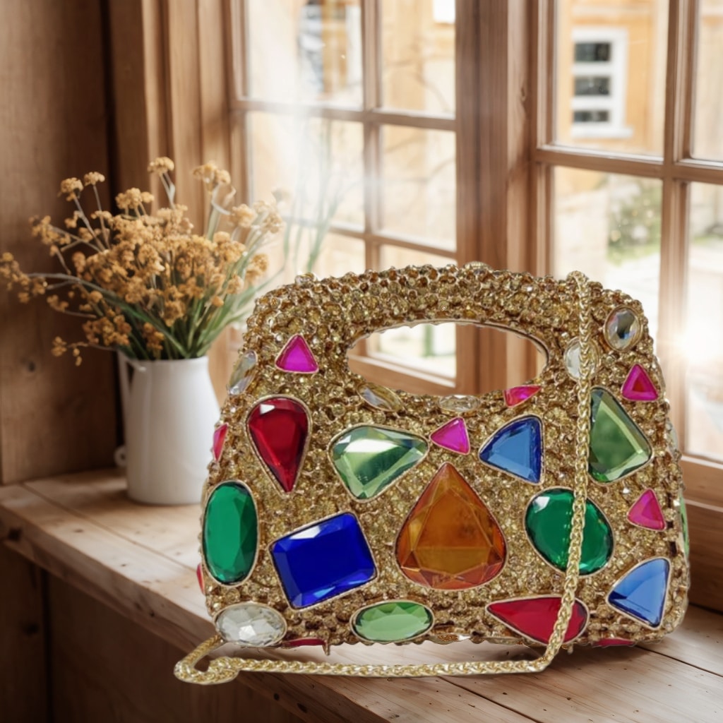 Luxury Zipper Bags - Women Luxury Diamond Rhinestone Evening Bag