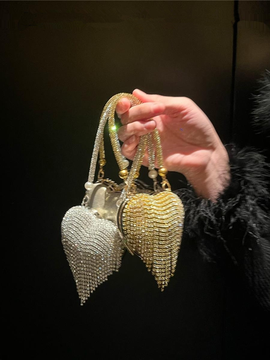 Luxury Small Bling Heart Shape - Mini Bag Evening Clutch reseña y precio