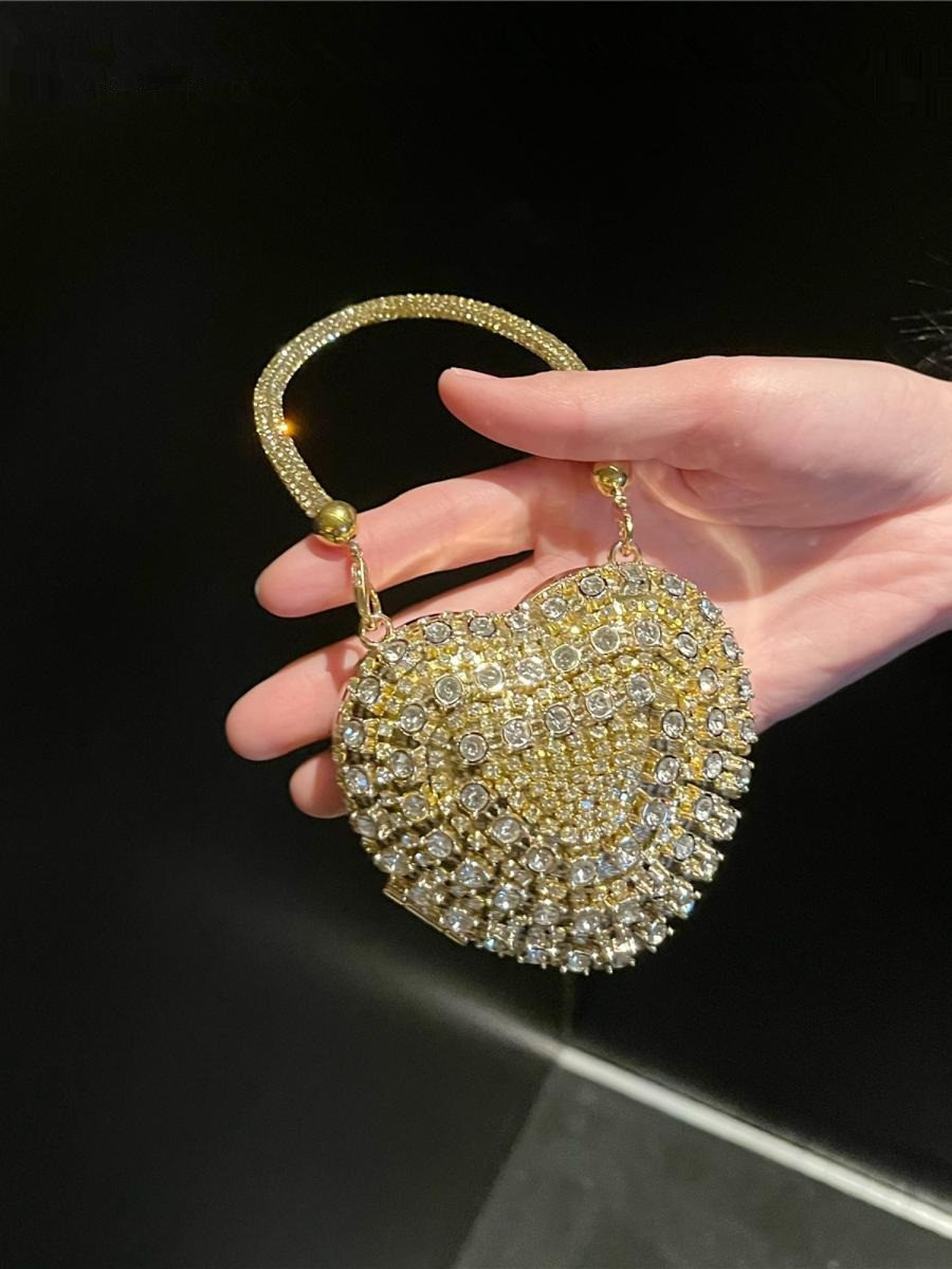 Luxury Small Bling Heart Shape - Mini Bag Evening Clutch reseña y precio