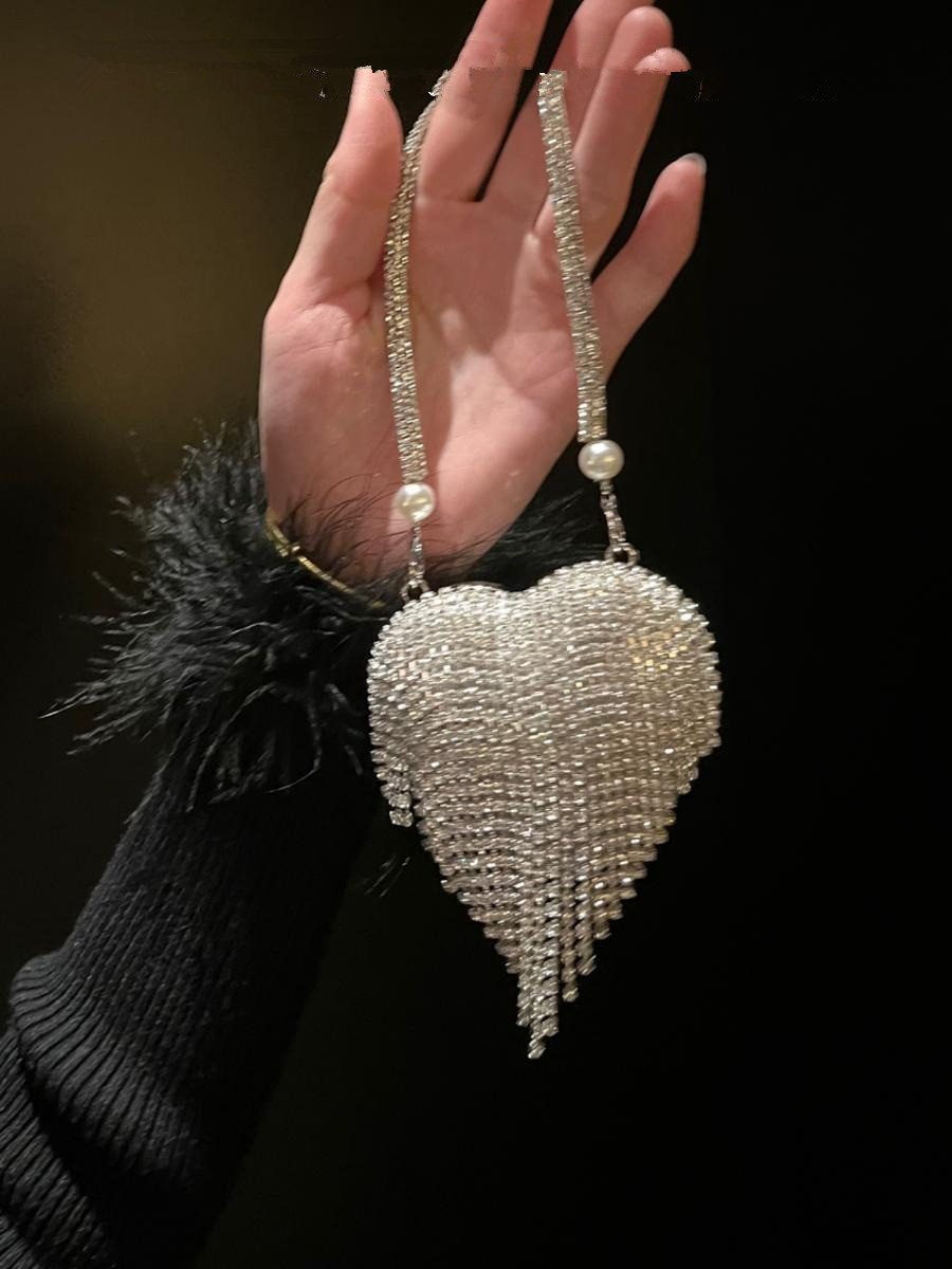 Luxury Small Bling Heart Shape - Mini Bag Evening Clutch reseña y precio