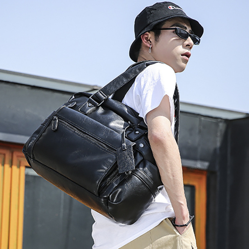 Men PU Leather Briefcase Top-H - Luxury Zipper Bags reseña y precio