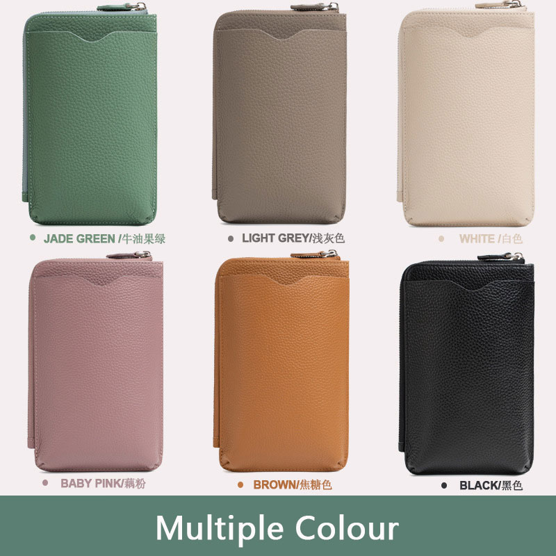 Fashion Genuine Leather Phone  - Luxury Zipper Bags reseña y precio