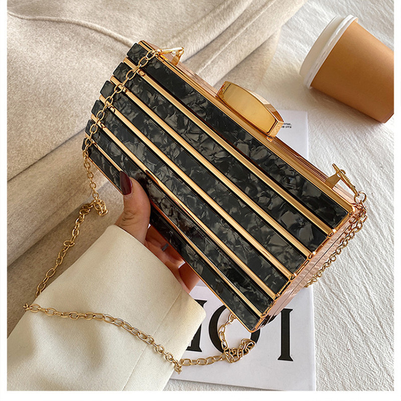 Luxury Designer Acrylic Square - Mini Bag Evening Clutch reseña y precio