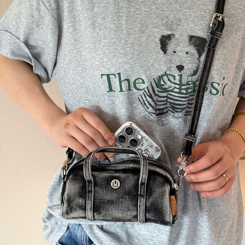 Korean Casual Mini Denim Box B - Luxury Zipper Bags reseña y precio