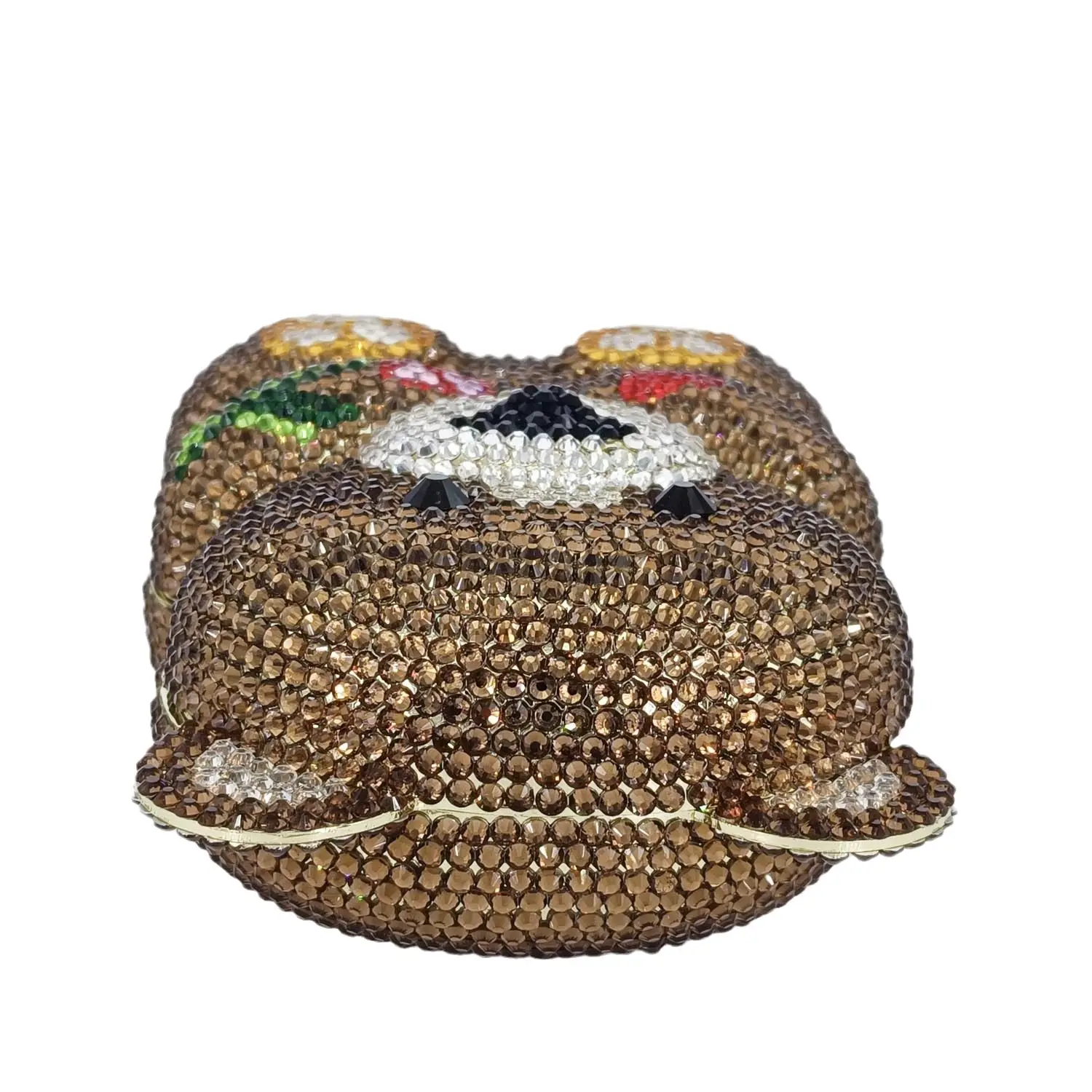 Boutique De FGG Brown Crystal  - Mini Bag Evening Clutch reseña y precio