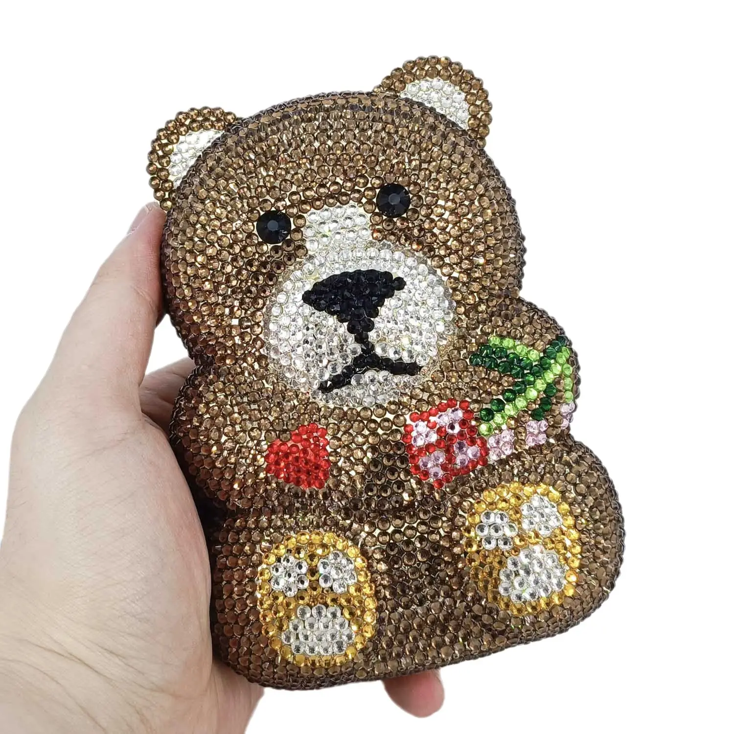 Boutique De FGG Brown Crystal  - Mini Bag Evening Clutch reseña y precio