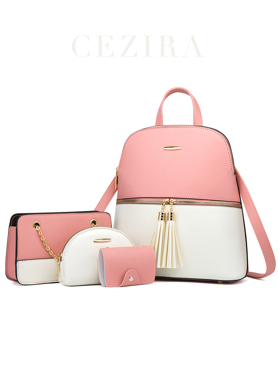 4 PCS Bags Set Women's Fashion - Luxury Zipper Bags reseña y precio