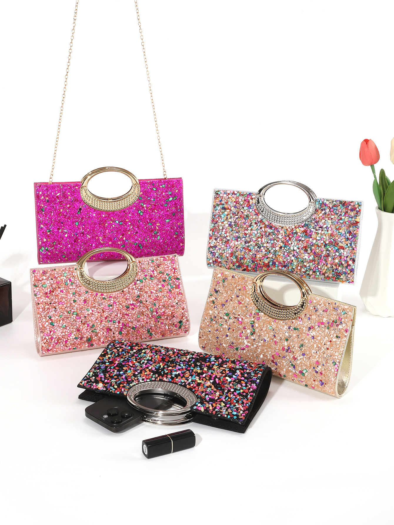 2025 New Single Side Stone Eve - Mini Bag Evening Clutch reseña y precio