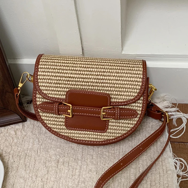 England Style Mini Straw Saddl - Luxury Bags Women reseña y precio